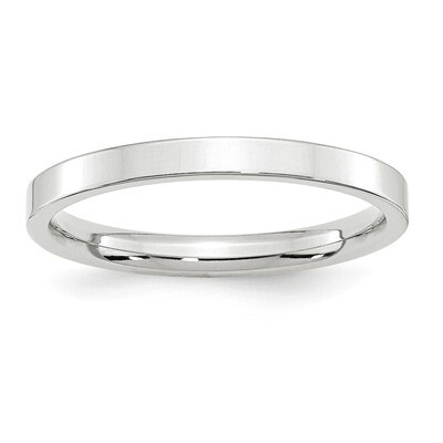 2.5mm Standard Flat Comfort Fit Band 10k White Gold WFLC025 Engravable, MPN: WFLC025, 886774461700