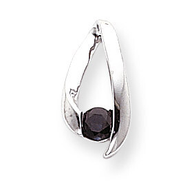 4mm Sapphire Pendant 14k White Gold XP949S, MPN: XP949S, 883957211824