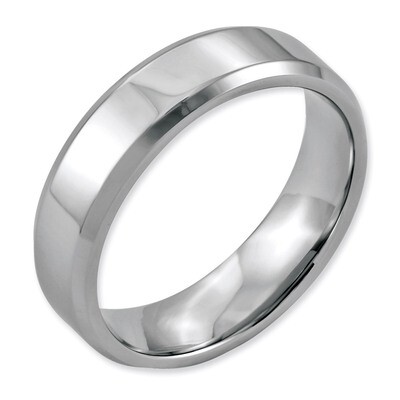 Beveled Edge 6mm Polished Band - Stainless Steel SR12 by Chisel, MPN: SR12, 883957742052