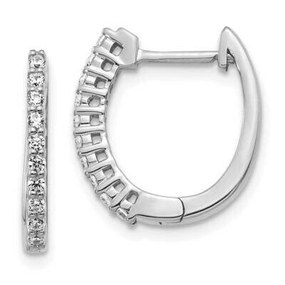 SI1/SI2 G H I Hinged Hoop Earrings 14k White Gold Lab Grown Diamond EM5411-025-WLG, MPN: EM5411-025…