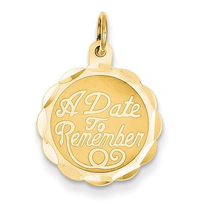 A Date to Remember Charm 14k Gold XAC16, MPN: XAC16, 883957343013
