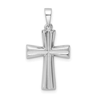 Polished Cross Pendant Sterling Silver Rhodium-Plated QC11097, MPN: QC11097,