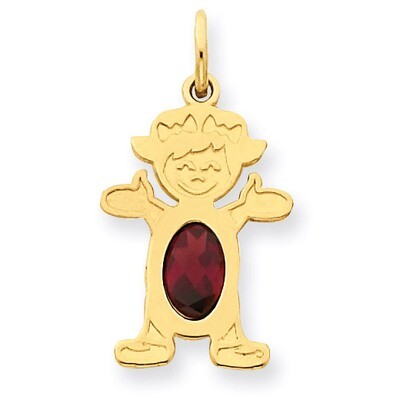 Girl 6x4 Oval Genuine Garnet-Jan 14k Gold XCK10, MPN: XCK10, 883957294414