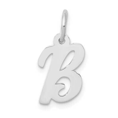 Script Initial B Charm 10k White Gold Small 10YC659B, MPN: 10YC659B,