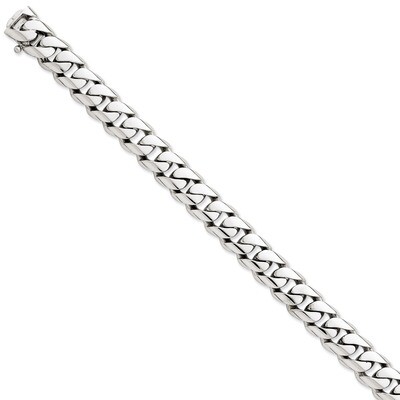 11.0mm Curb Link Chain 8 Inch 14k White Gold WLK127-8, MPN: WLK127-8, 886774405445