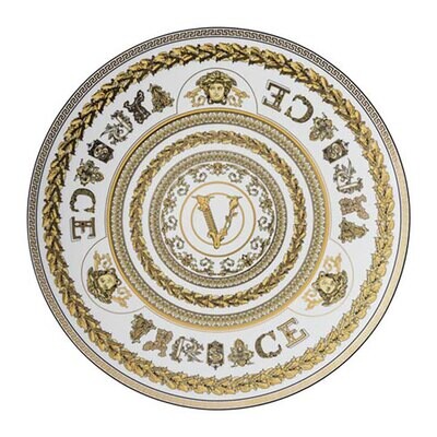 Versace Virtus Gala White Service Plate 13 Inch, MPN: 19335-403730-10263, 790955174221