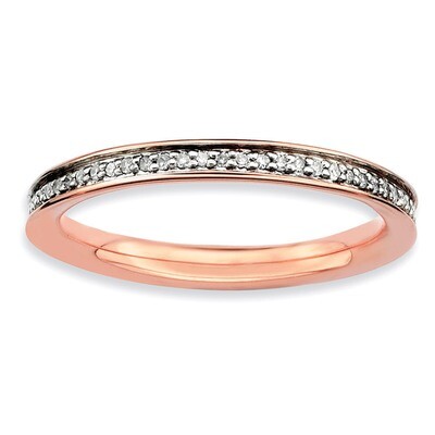 Diamonds Pink-plated Ring - Sterling Silver QSK493, MPN: QSK493, 886774217642