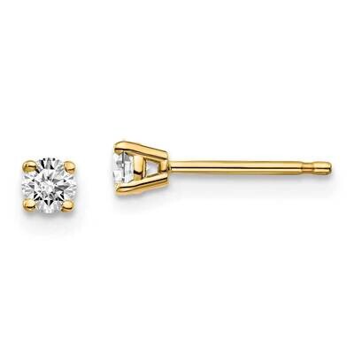 1/5ctw Certified VS/SI D E F Lab Grown Diamond 4-Prong Earrings 14k Yellow Gold EM1006-020C-LD, MPN…