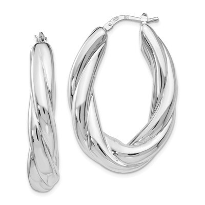 Leslie&#39;s Hoop Earrings Sterling Silver Polished HB-QLE1086, MPN: QLE1086, 191101995408