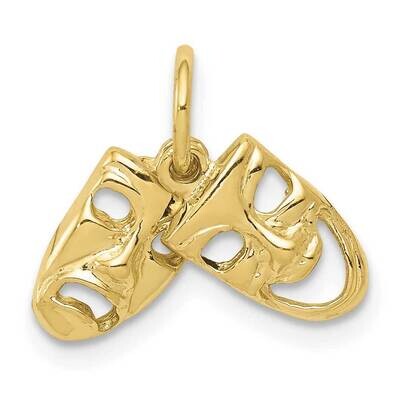 Comedy Tragedy Charm 10k Gold 10XAC340, MPN: 10XAC340,