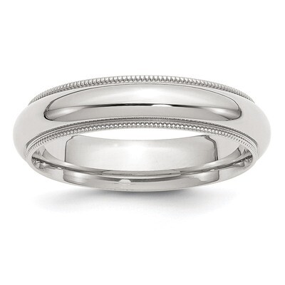 5mm Milgrain Comfort Fit Band - Sterling Silver QCFM050 by Chisel, MPN: QCFM050, 712273551003