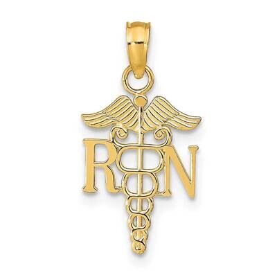 R.N. Pendant 14k Gold Polished K9575, MPN: K9575, 191101400179