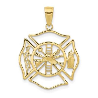 Fireman Shield Pendant 10k Gold 10C3108, MPN: 10C3108, 191101085130