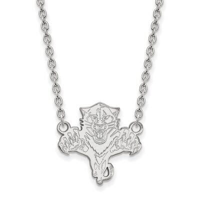 Florida Panthers Large Pendant with Chain Necklace 14k White Gold 4W008PTH-18, MPN: 4W008PTH-18, 88…