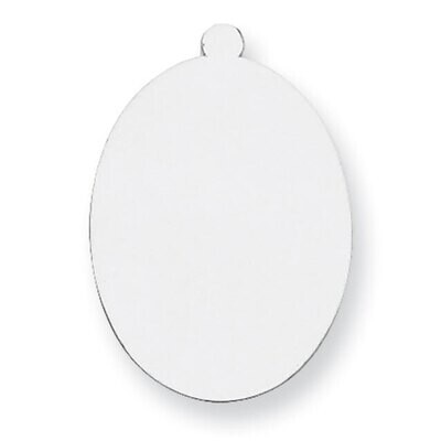 Oval with Eyelet Stamping Sterling Silver Rhodium-plated SS1094, MPN: SS1094,