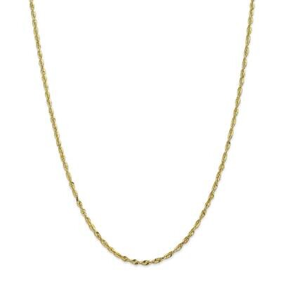 2.50mm Extra-Light Diamond-Cut Rope Chain 22 Inch 10k Gold 10EX021-22, MPN: 10EX021-22, 191101727818