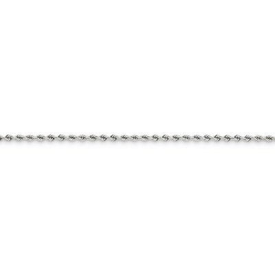 2.25mm Handmade Rope Chain 24 Inch 14k White Gold W016S-24, MPN: W016S-24, 886774397115