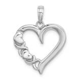 2-D Xo Heart Charm 14k White Gold Polished K9596W, MPN: K9596W, 637218164868