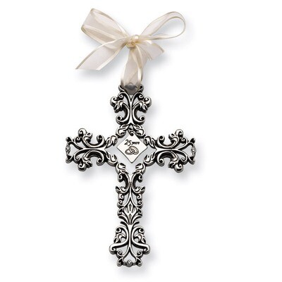 Silver-tone 25 Years Filigree Cross GP4829, MPN: GP4829, 785525085151