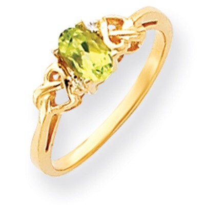 Peridot &amp; Diamond Ring 14k Gold Y4690PE/AA, MPN: Y4690PE/AA, 883957582931