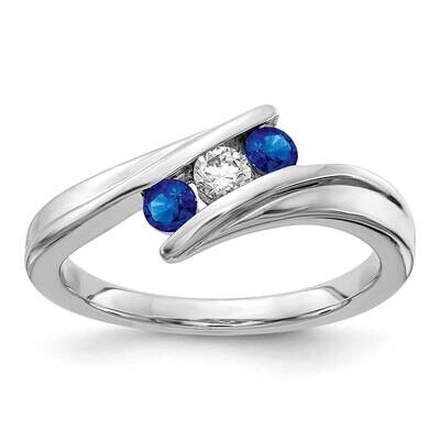 Sapphire &amp; Diamond Ring 14k White Gold RM5768-SA-033-WA, MPN: RM5768-SA-033-WA, 883957720135