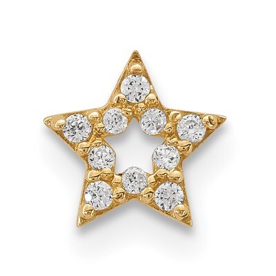 CZ Diamond Star Labret Face Jewelry 14k Gold BD120, MPN: BD120,