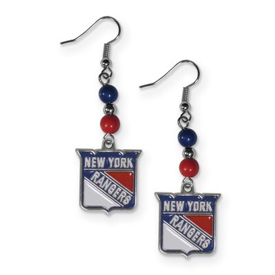 NHL New York Rangers Fan Bead Dangle Earrings GC5956