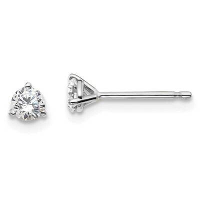 3/8Ctw Si1/Si2, G H I, Lab Grown Diamond 3 Prong Earring 14k White Gold EM1007-037-WLG, MPN: EM1007…
