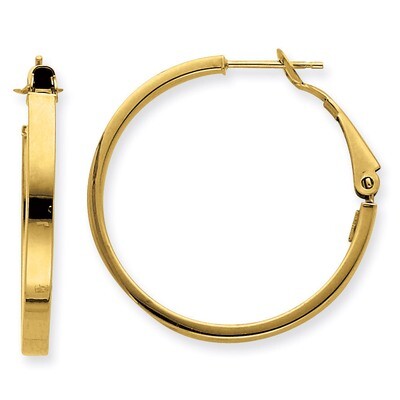 3x25mm Polished Round Hoop Earrings 14k Gold PRE229, MPN: PRE229, 883957900247