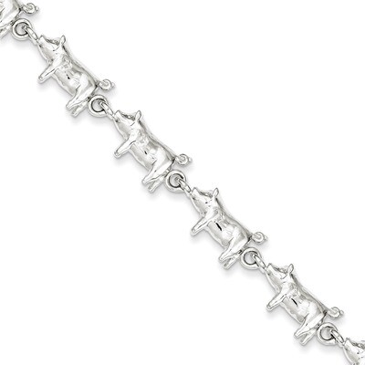 7 Inch Pig Bracelet Sterling Silver QA10-7, MPN: QA10-7, 883957902616