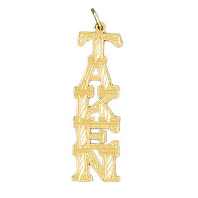 Dazzlers Jewelry Taken Pendant Necklace Charm Bracelet in Yellow, White or Rose Gold 10606, MPN: DZ…