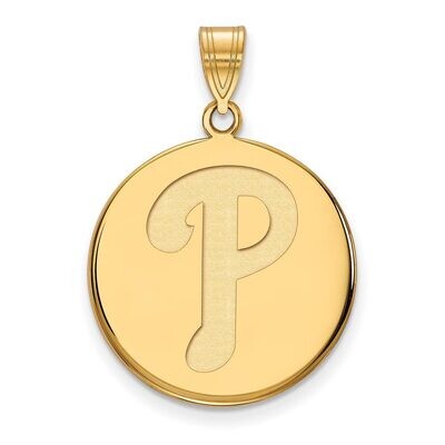 Philadelphia Phillies Large Disc Pendant Gold-plated Silver GP018PHI, MPN: GP018PHI, 886774922690