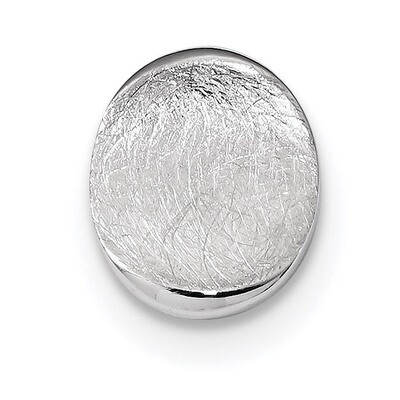 Scratch Finish Chain Slide Pendant Sterling Silver Rhodium-plated QP4775, MPN: QP4775,