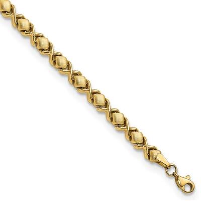 Brushed and Polished Stampato 7.5 Inch Bracelet 14k Gold FB1909-7.5, MPN: FB1909-7.5, 883957810683