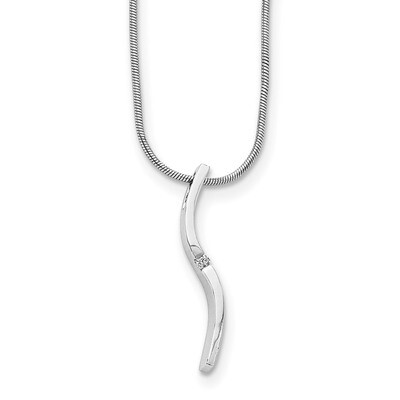 .03Ct. Diamond Necklace Sterling Silver QW225-18, MPN: QW225-18, 883957316406