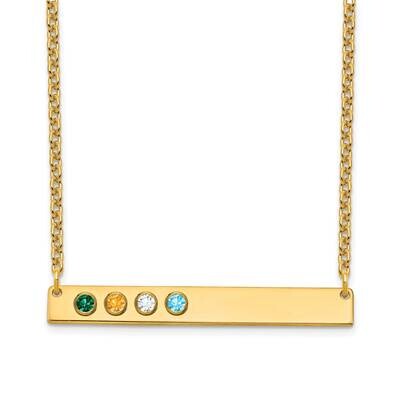 4 Birthstone Medium Bar Necklace 14k Gold XNA1085/4Y, MPN: XNA1085/4Y, 191101991738