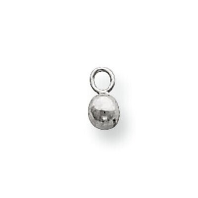 4.0mm Ball Earring Dangle Component Sterling Silver Polished SS3181, MPN: SS3181,