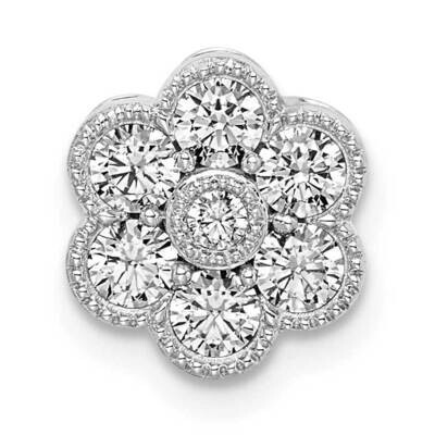 Floral Diamond Chain Slide 14k White Gold PM8466-050-WA, MPN: PM8466-050-WA,