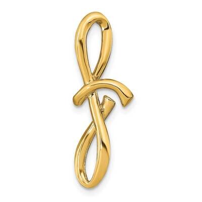 Letter F Initial Slide 14k Gold Polished K6425F, MPN: K6425F, 63721809994