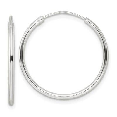 Endless Hoop Earrings Sterling Silver Polished QE15818, MPN: QE15818, 196904152737