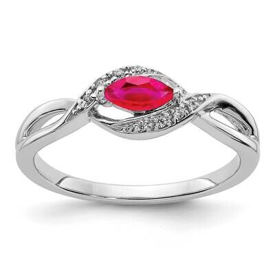 Ruby Ring 14k White Gold Diamond RM5755-RU-004-WA, MPN: RM5755-RU-004-WA, 883957494685