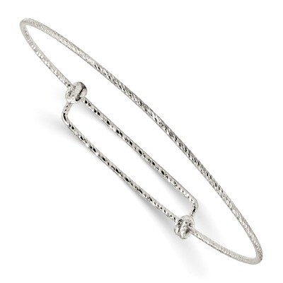 Diamond-cut 1.65mm 8-90.5 Inch Expandable Bangle Sterling Silver Polished QB1106, MPN: QB1106, 8867…