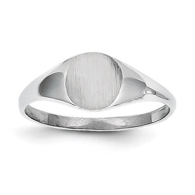 Signet Ring 14k White Gold RS567, MPN: RS567, 883957411026