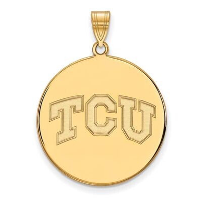 Texas Christian University x-Large Disc Pendant 14k Yellow Gold 4Y038TCU, MPN: 4Y038TCU, 8867748802…