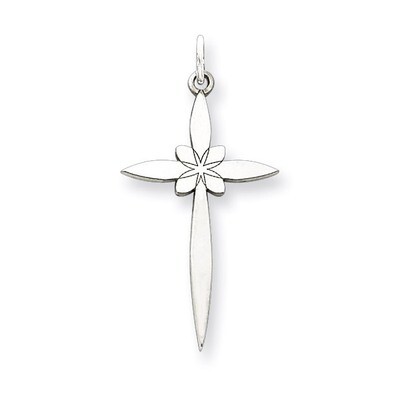 Cross Pendant Laser Designed Sterling Silver QXR129, MPN: QXR129, 883957546070