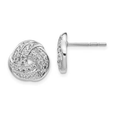 Love Knot Earrings 14k White Gold Diamond EM3834-050-WA, MPN: EM3834-050-WA, 883957256726