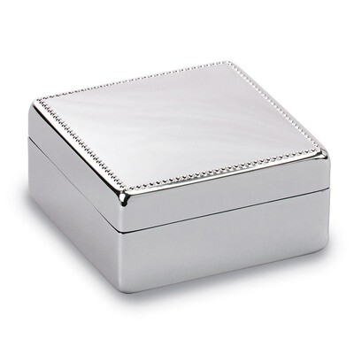 Nickel-plated Square Beaded Lid Box GM14694, MPN: GM14694, 47105260557