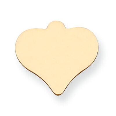 Full Heart with Eyelet Stamping 14k Yellow Gold YG1240, MPN: YG1240,