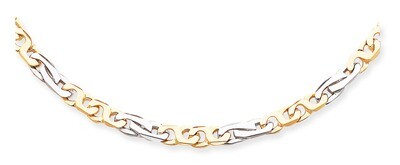 6mm Fancy Link Chain 20 Inch 14k Two-Tone Gold LK224-20, MPN: LK224-20, 886774404820