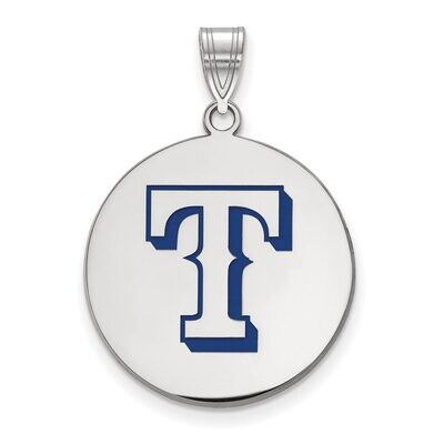 Texas Rangers Large Enamel Disc Pendant Sterling Silver SS018RAN, MPN: SS018RAN, 886774628479